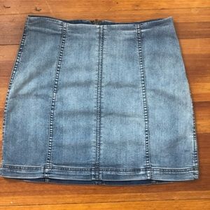 Free People mini denim skirt